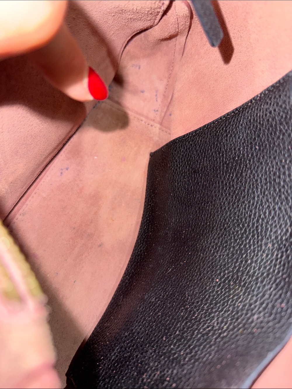 kate spade Black Pebbled Leather Satchel with Bow Accent suede inside - Picture 11 of 13